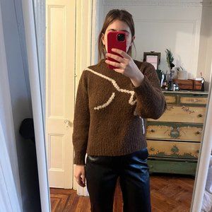 Paloma Wool Sweater: Brown, one size (small)